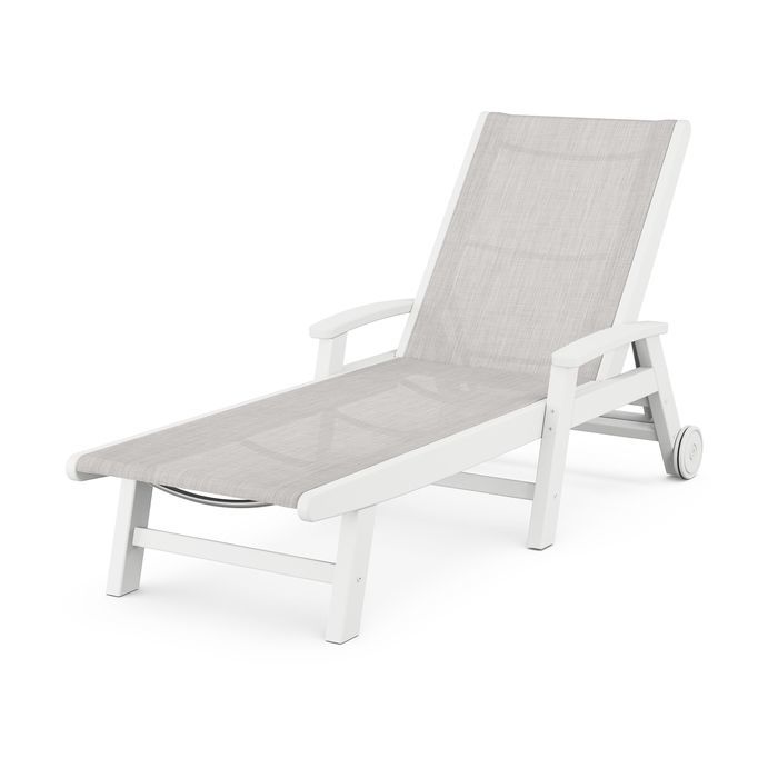 POLYWOOD Coastal Chaise with Wheels