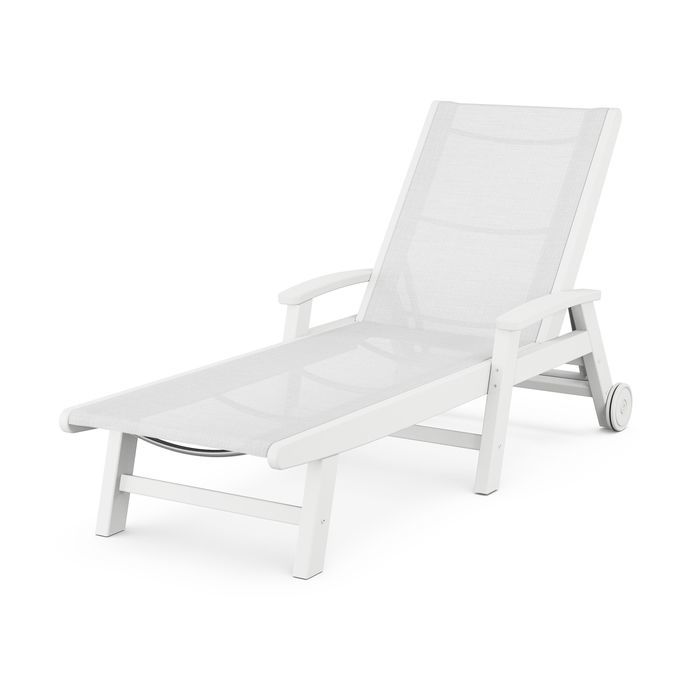 POLYWOOD Coastal Chaise with Wheels