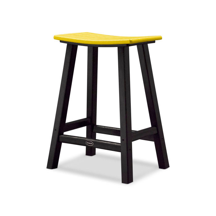 POLYWOOD Contempo 24" Saddle Counter Stool