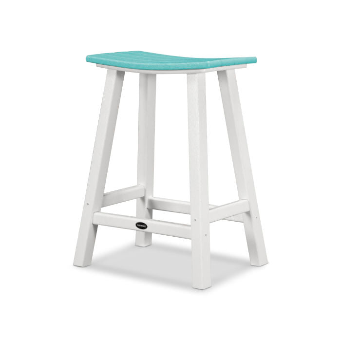 POLYWOOD Contempo 24" Saddle Counter Stool