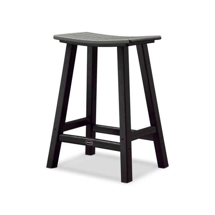 POLYWOOD Contempo 24" Saddle Counter Stool