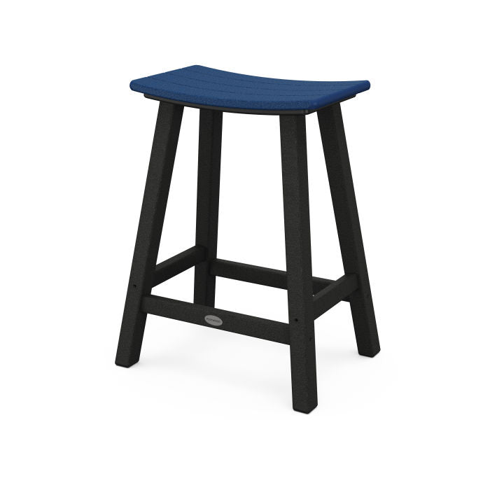 POLYWOOD Contempo 24" Saddle Counter Stool