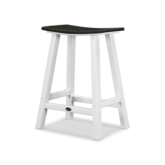 POLYWOOD Contempo 24" Saddle Counter Stool