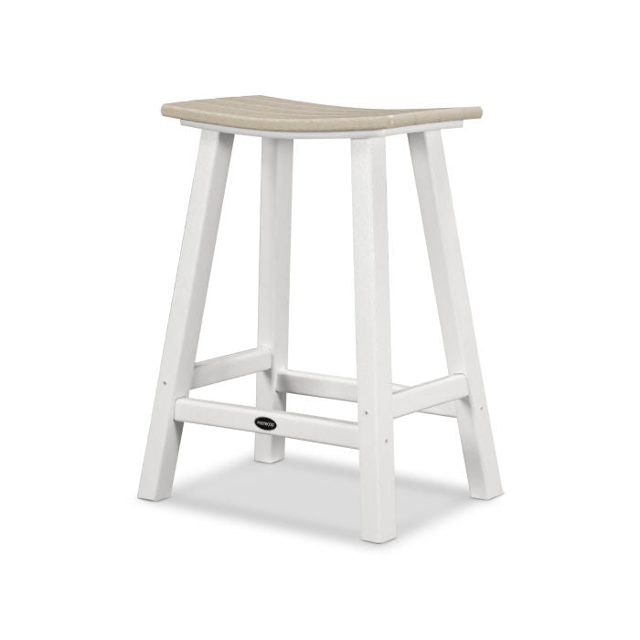 POLYWOOD Contempo 24" Saddle Counter Stool