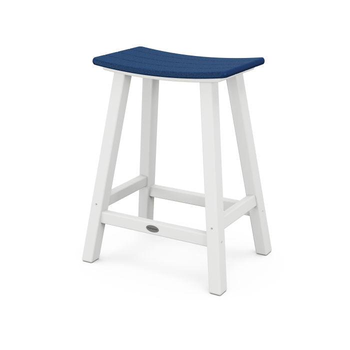 POLYWOOD Contempo 24" Saddle Counter Stool