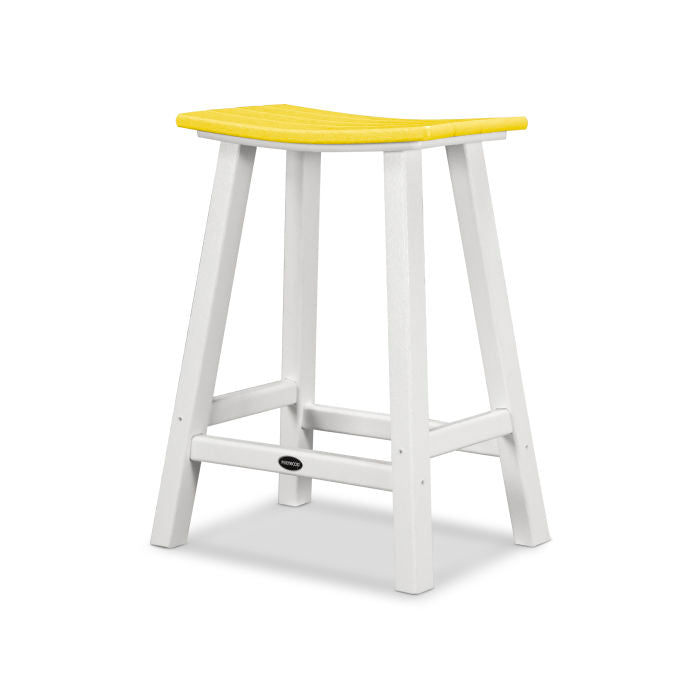 POLYWOOD Contempo 24" Saddle Counter Stool