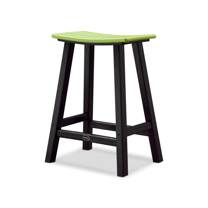 POLYWOOD Contempo 24" Saddle Counter Stool