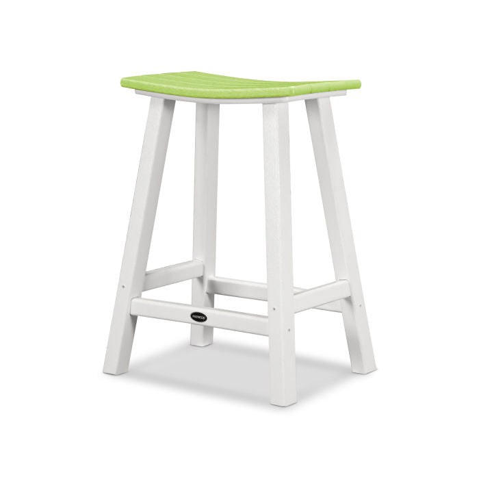 POLYWOOD Contempo 24" Saddle Counter Stool