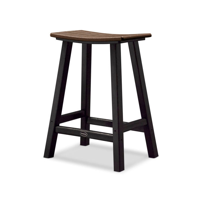 POLYWOOD Contempo 24" Saddle Counter Stool