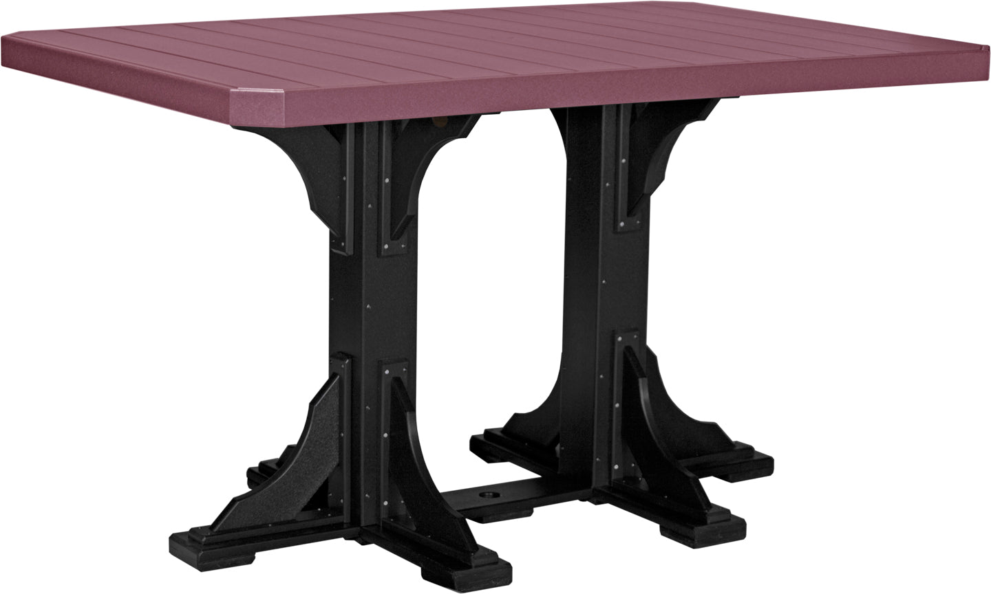 LuxCraft 4' x 6' Rectangular Table - Bar Height