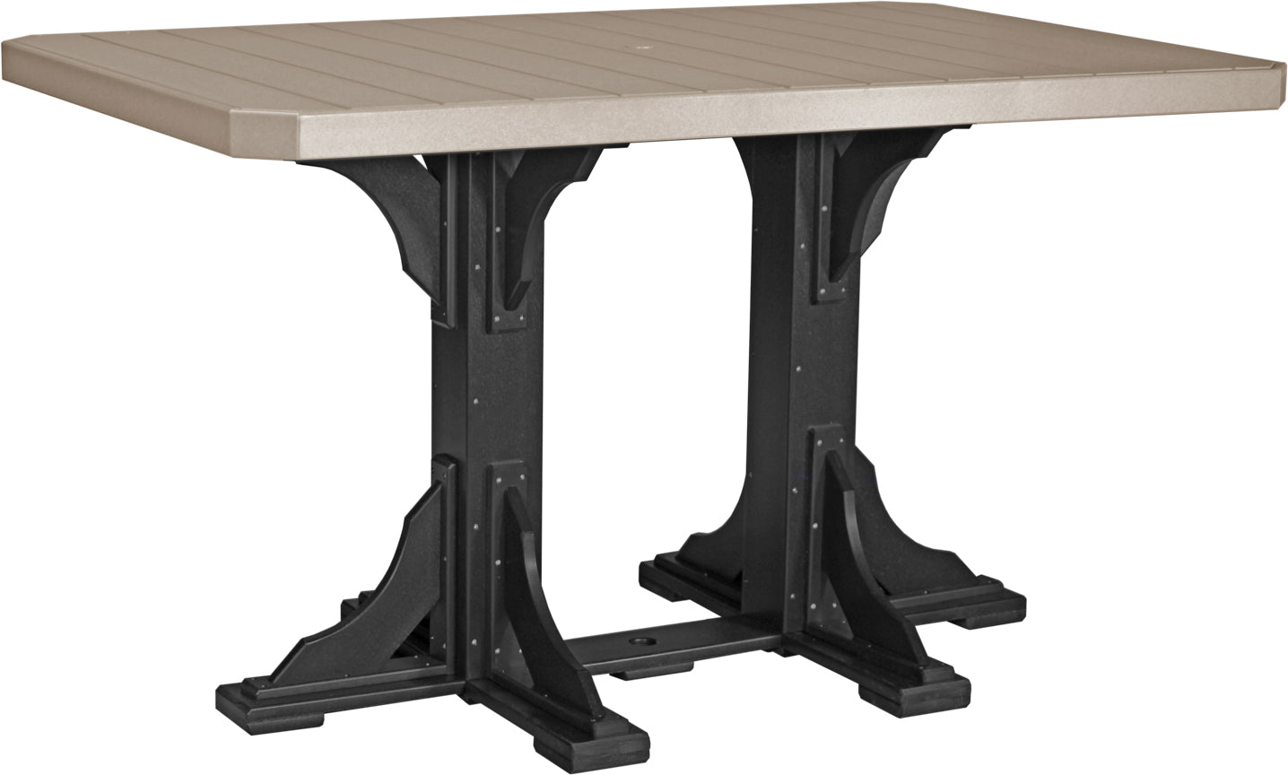 LuxCraft 4' x 6' Rectangular Table - Bar Height