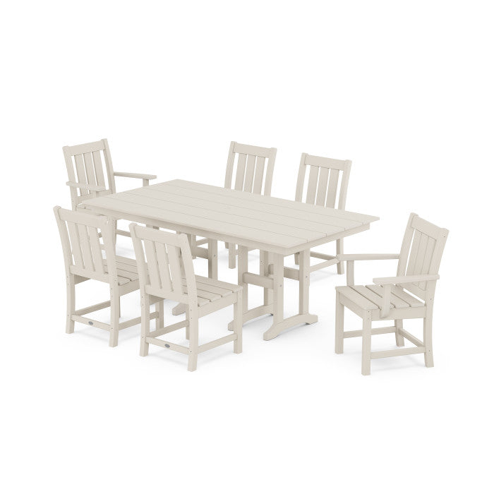 POLYWOOD Oxford 7-Piece Farmhouse Dining Set