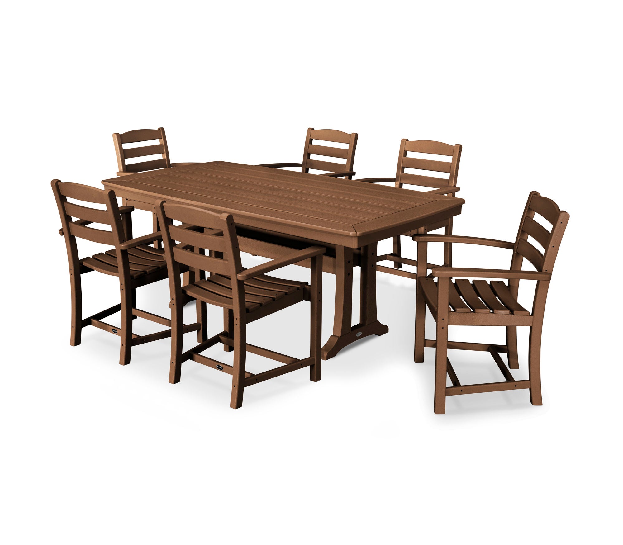 POLYWOOD La Casa Café 7 Piece Arm Chair Dining Set