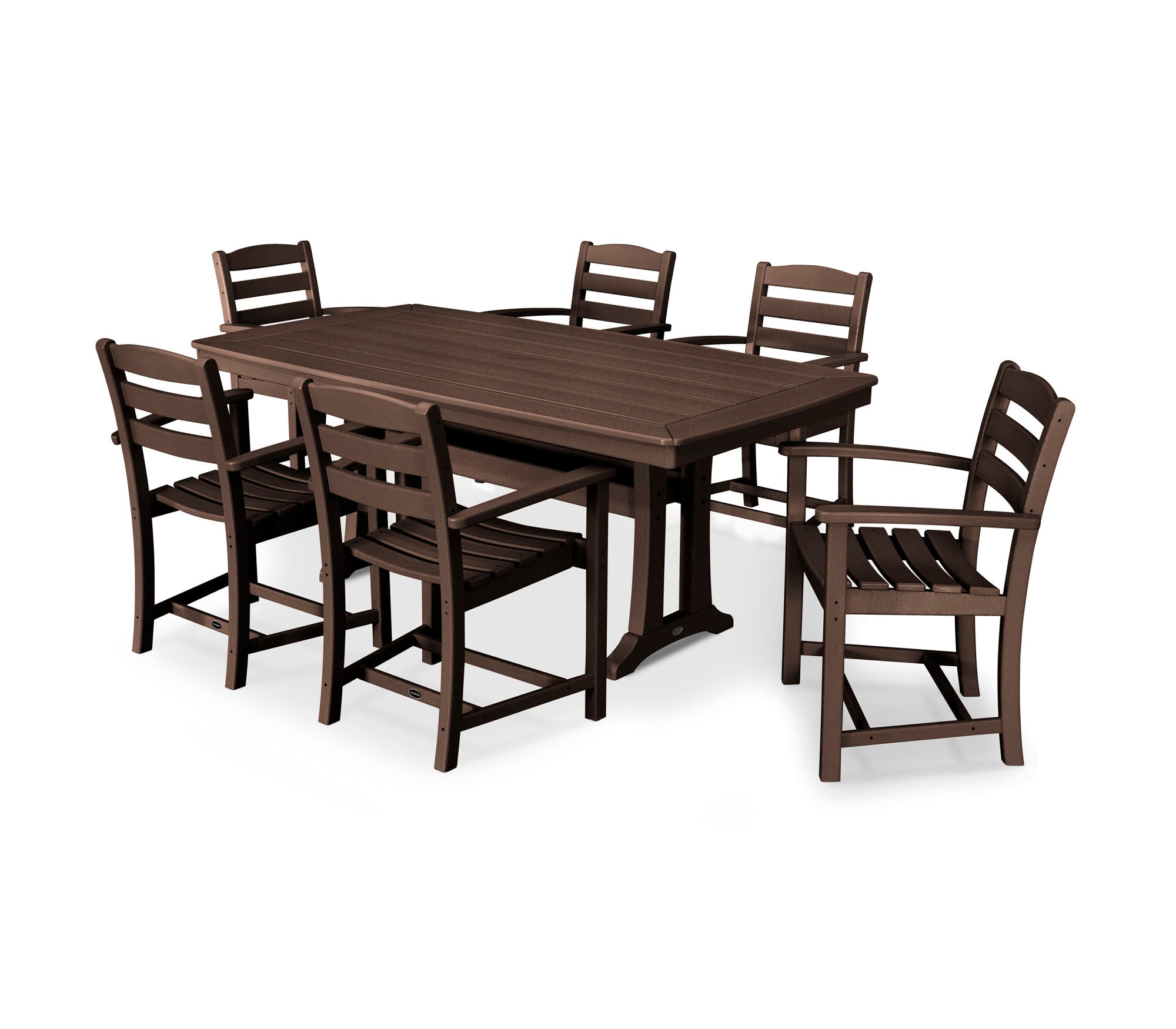 POLYWOOD La Casa Café 7 Piece Arm Chair Dining Set